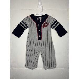 Vintage Miniwear Lil Slugger One Piece Romper Boys Size 12 Months Number 25